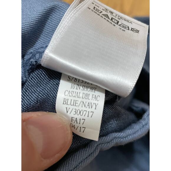 GAP Men's 38 10in Inseam Cotton Flat Front‎ Blue Gingham Shorts Pockets NWT - Picture 6 of 7